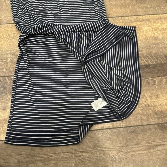 GAP Women's Rib Knit Racerback Maxi Dress Navy White Size M - Picture 4 of 10